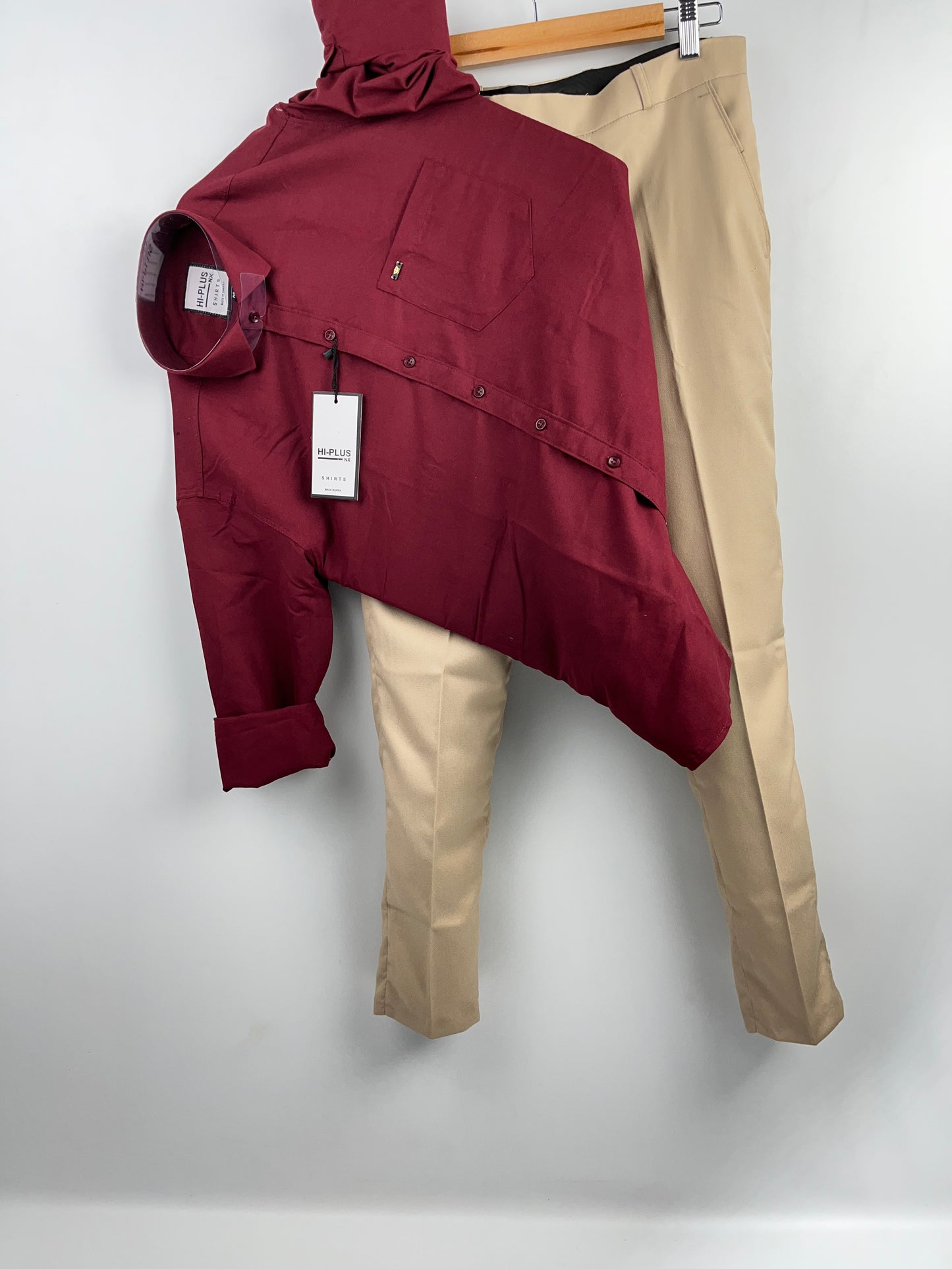 Combo Of Burgundy Shirt And Pant
