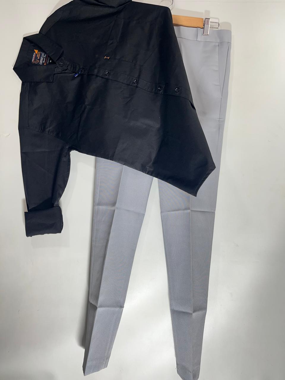 Combo Of Black Shirt And Grey Pant