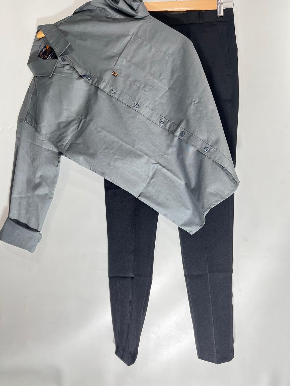 Combo Of Grey Shirt And Black Pant