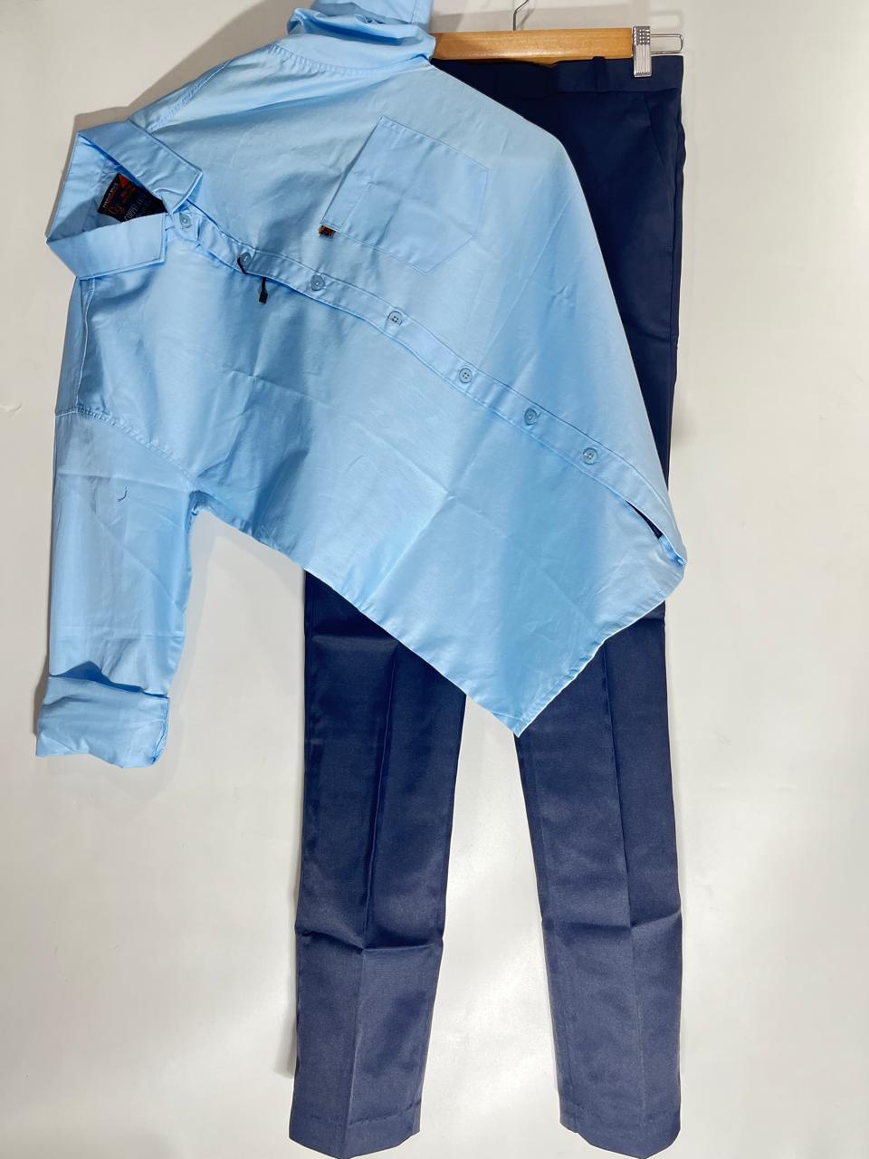 Combo Of Blue Shirt And Navy Blue Pant