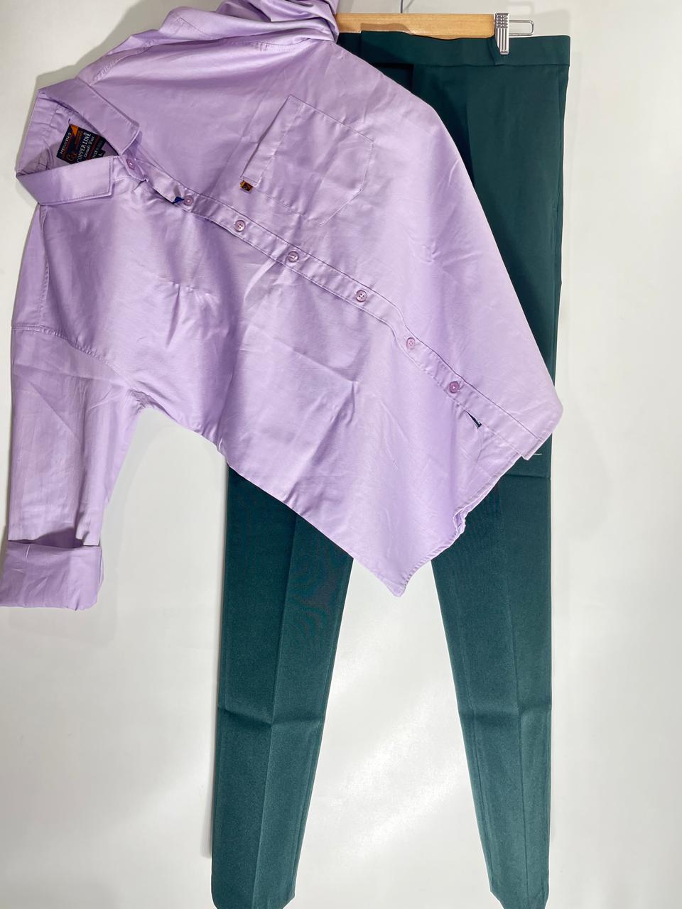 Combo Of Shirt And Bottle Green Pant