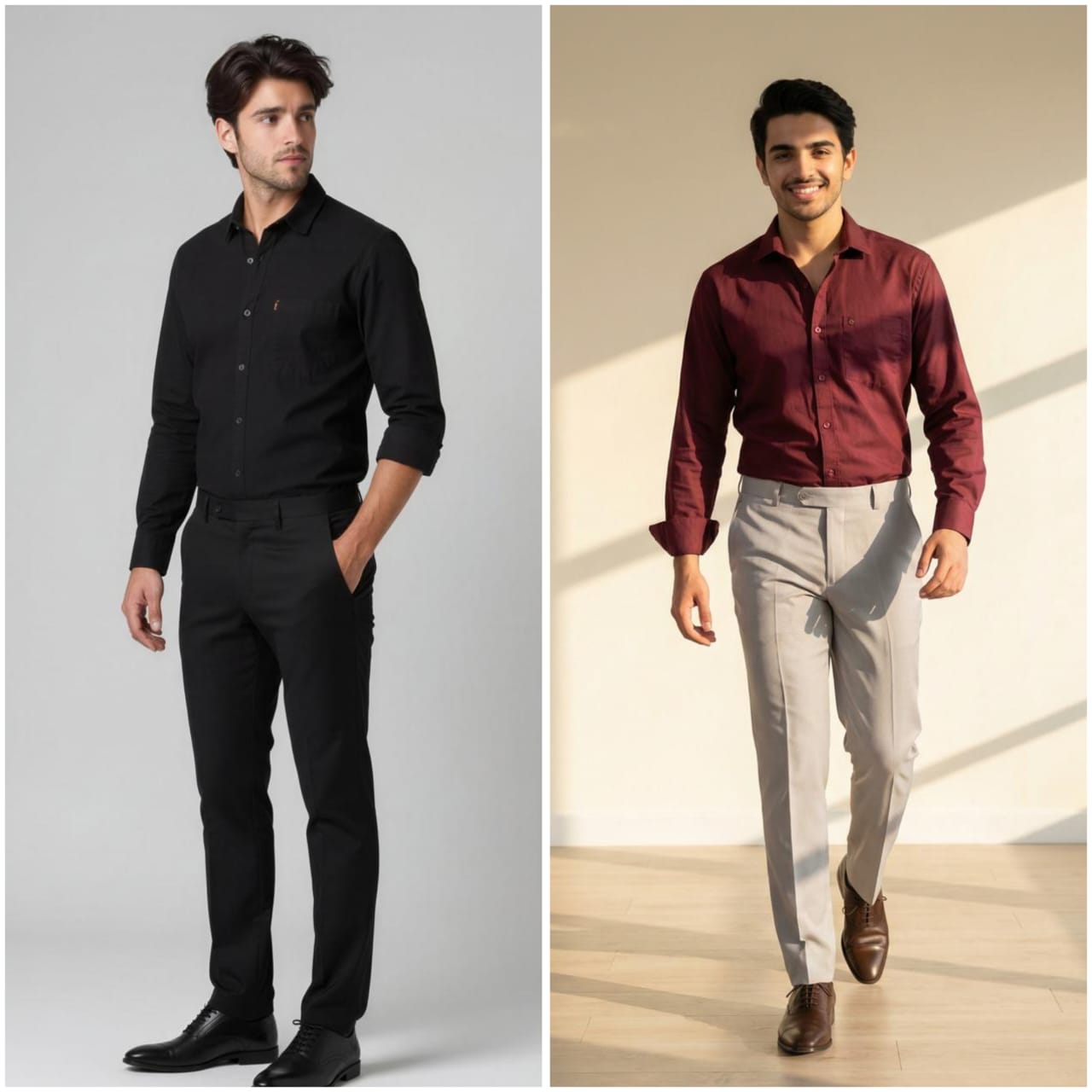 Premium Formal Combo Set – 2 Shirts & 2 Formal Pants (Pack of 2 Sets)