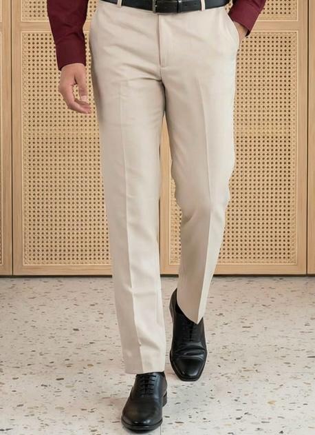 Maroon & Beige Cotton Premium & Elegant Formal Shirt & Pant For Men