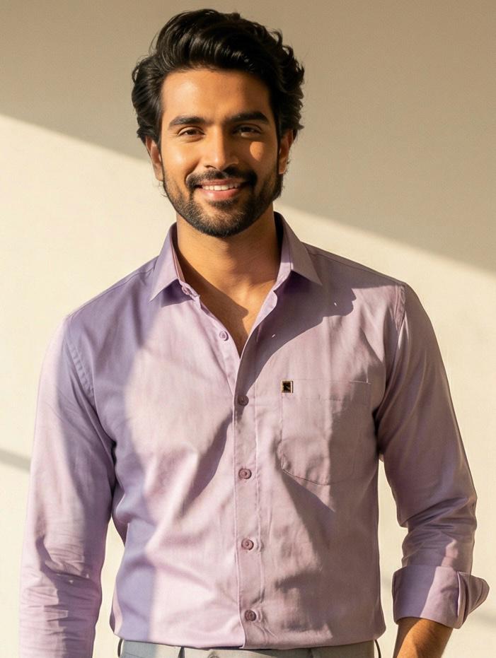 Premium Cotton Formal Shirt Combo – Maroon & Lavender (Pack of 2)