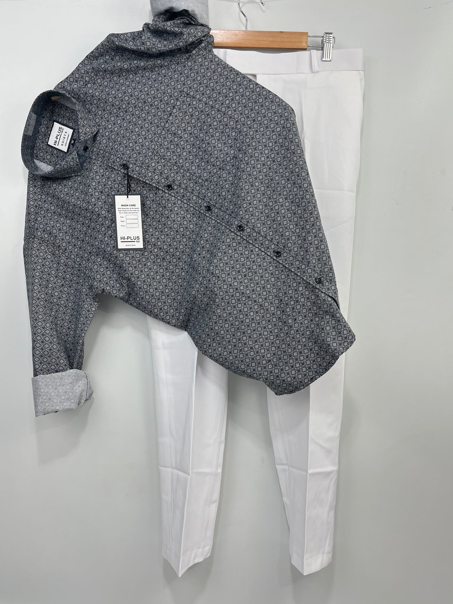 Combo Of Printed Shirt And White Pant