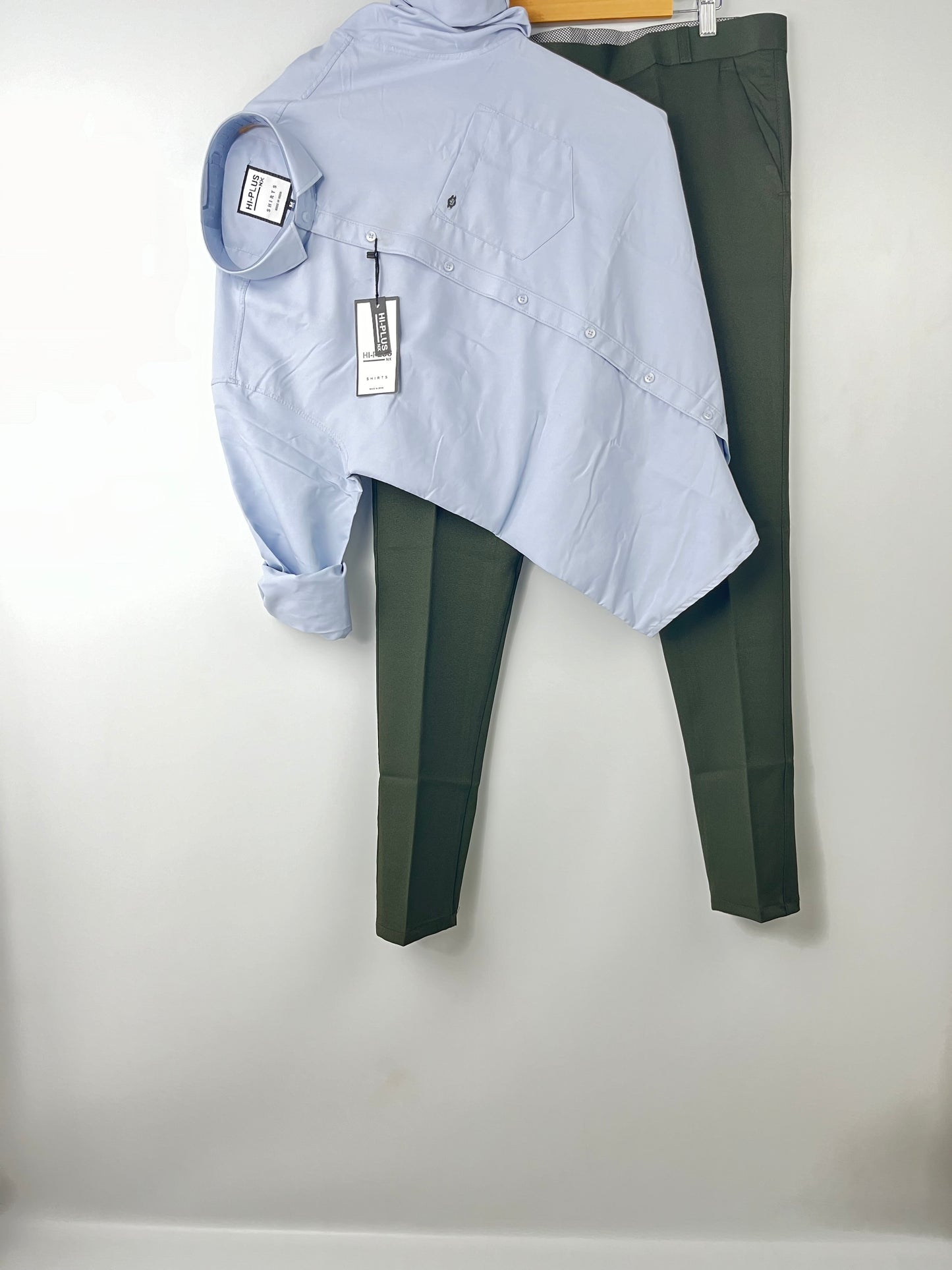 Combo Of Formal Shirt And Bottle Green Pant