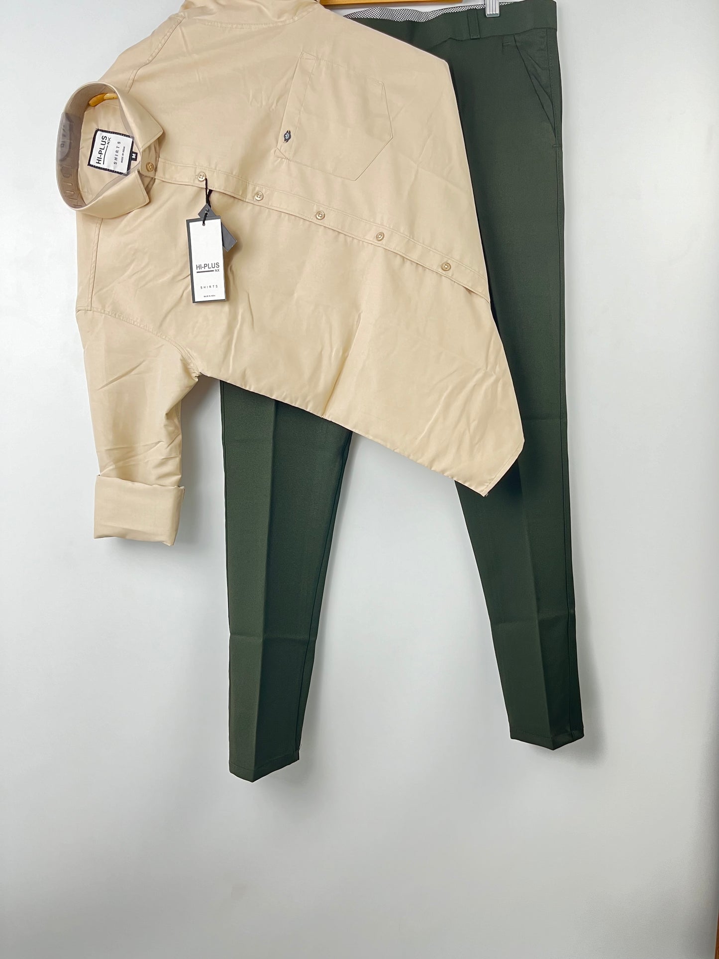 Combo Of Shirt And Bottle Green Pant