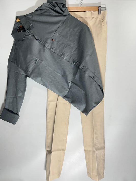 Combo Of Grey Shirt And Formal Pant