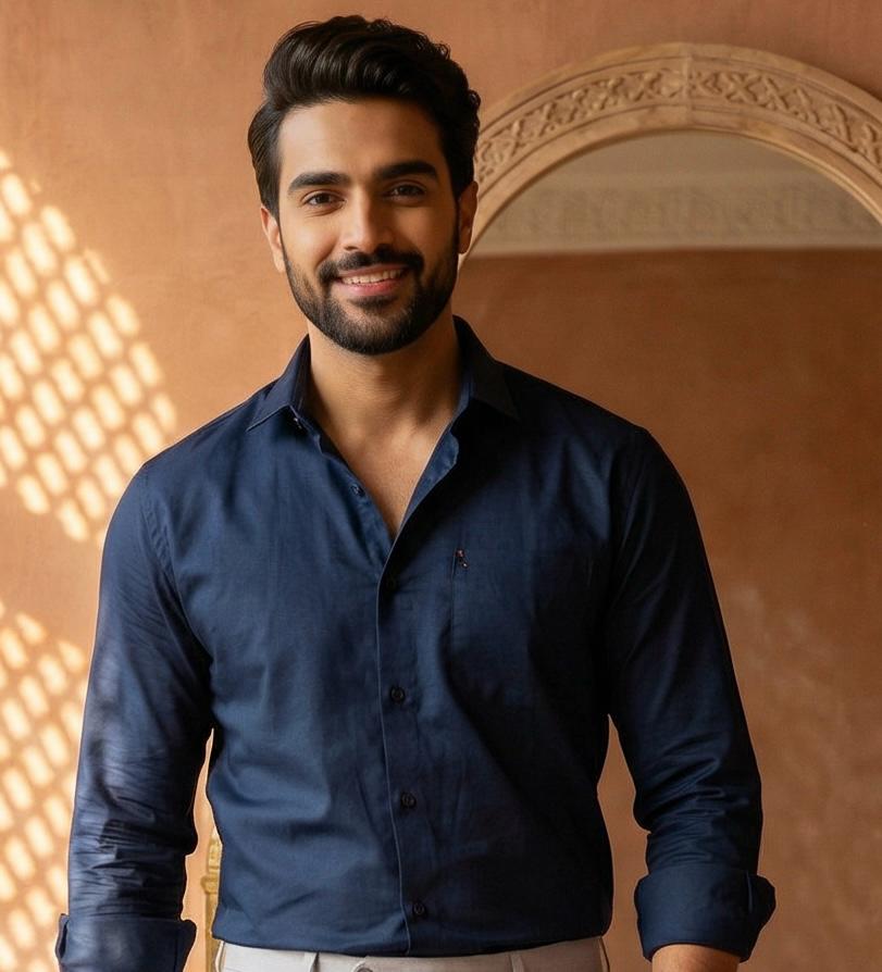 Combo Of Navy Blue Shirt And Grey Pant