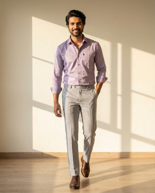 Imperial Lavender Grey Cotton Combo