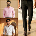 Premium Formal Wear Combo – 2 Shirts + 1 Black Formal Pant