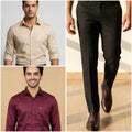 Premium Formal Wear Combo – 2 Shirts + 1 Black Formal Pant