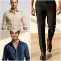Premium Formal Wear Combo – 2 Shirts + 1 Black Formal Pant
