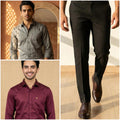 Premium Formal Wear Combo – 2 Shirts + 1 Black Formal Pant