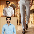 Premium Formal Wear Combo – 2 Shirts + 1 Gray Formal Pant