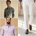 Premium Formal Wear Combo – 2 Shirts + 1 White Formal Pant