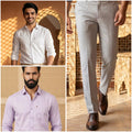 Premium Formal Wear Combo – 2 Shirts + 1 Gray Formal Pant