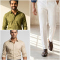 Premium Formal Wear Combo – 2 Shirts + 1 White Formal Pant
