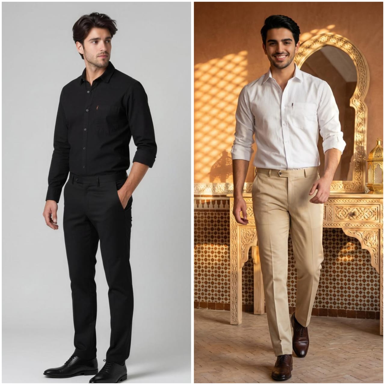 Premium Formal Combo Set – 2 Shirts & 2 Formal Pants (Pack of 2 Sets)