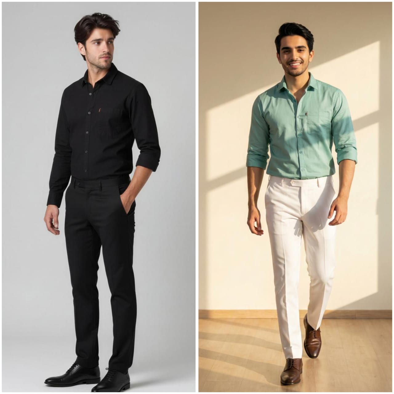 Premium Formal Combo Set – 2 Shirts & 2 Formal Pants (Pack of 2 Sets)
