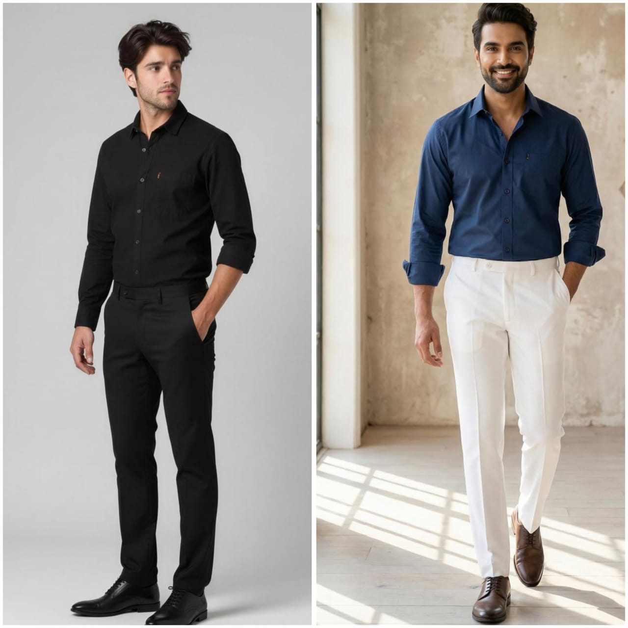 Premium Formal Combo Set – 2 Shirts & 2 Formal Pants (Pack of 2 Sets)