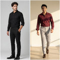Premium Formal Combo Set – 2 Shirts & 2 Formal Pants (Pack of 2 Sets)