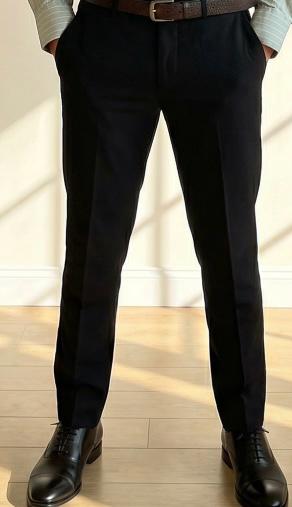 Smart Formal Combo – Gray Stripes Shirt with Black Formal Pant