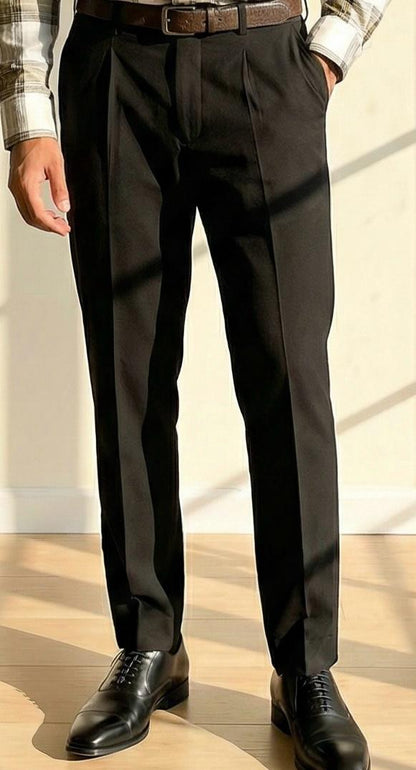 Smart Formal Combo – Checks Shirt with Black Formal Pant