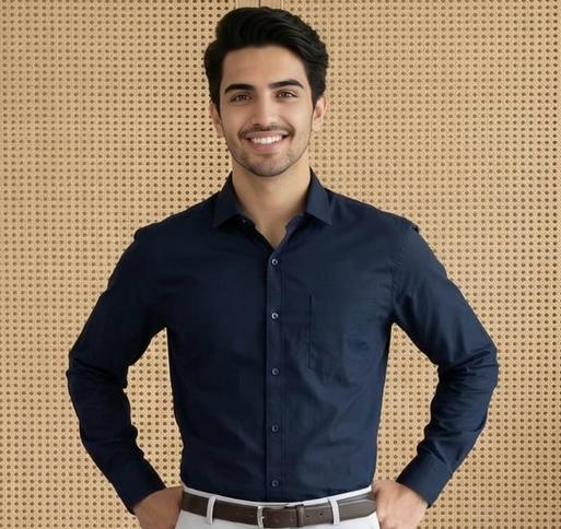 Combo Of Navy Blue Shirt And Grey Pant