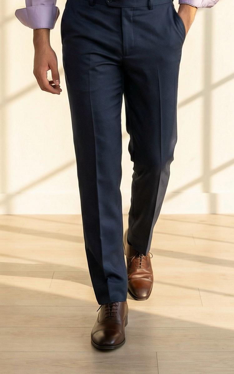 Lavender & Black Cotton Premium & Elegant Formal Shirt & Pant For Men