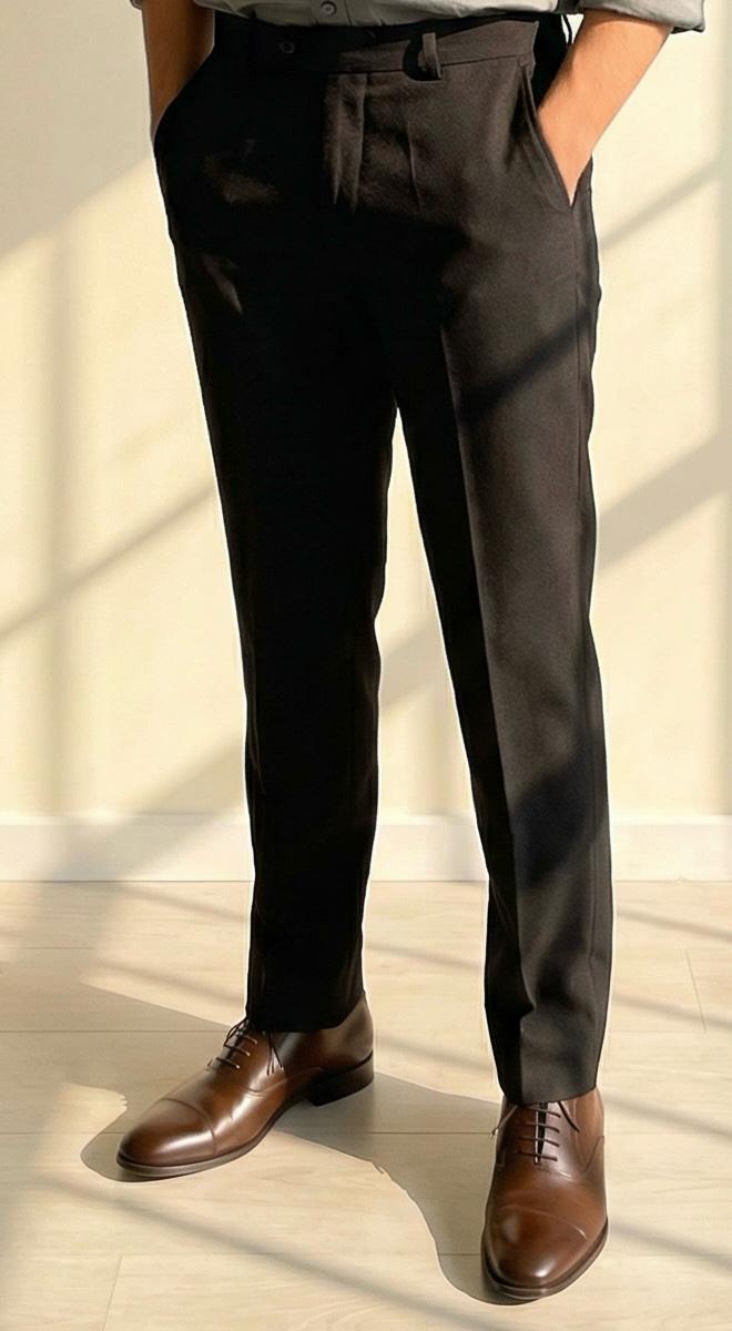 Gray & Black Cotton Premium & Elegant Formal Shirt & Pant For Men