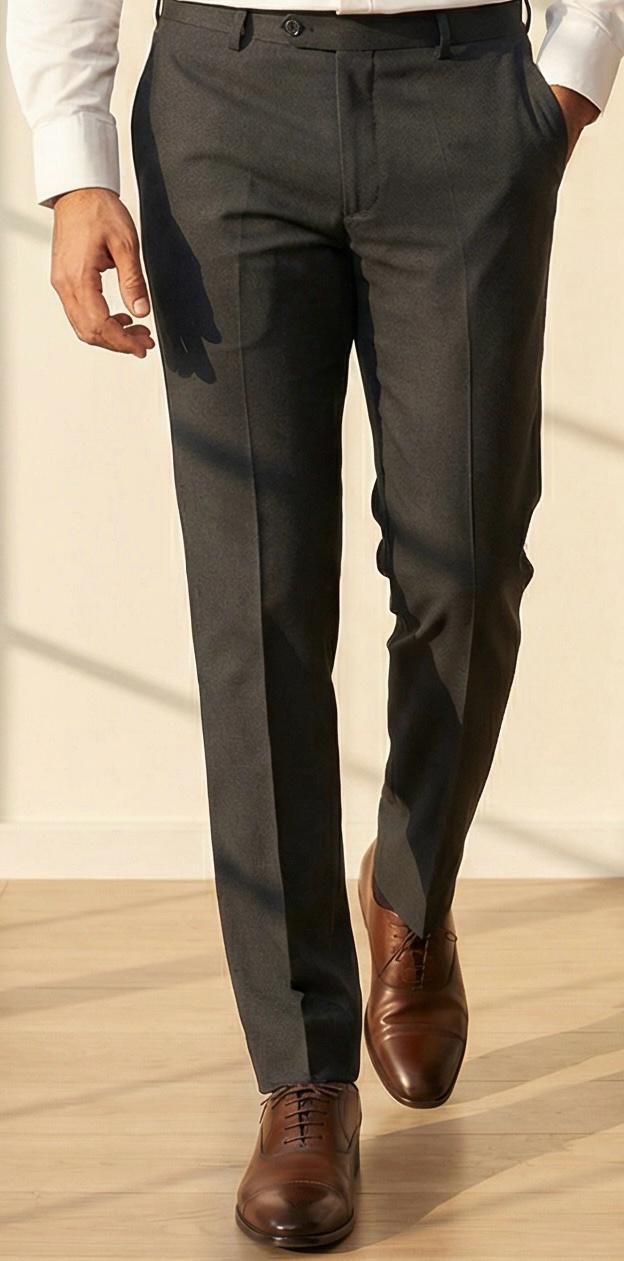 White & Black Cotton Premium & Elegant Formal Shirt & Pant For Men