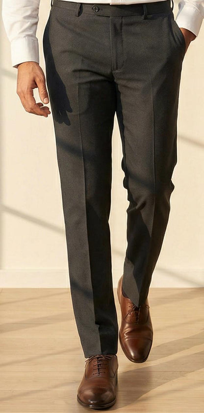 White & Black Cotton Premium & Elegant Formal Shirt & Pant For Men