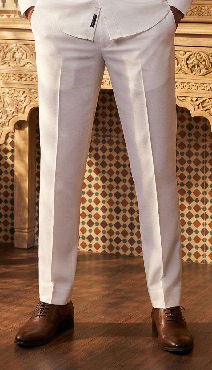 Combo Of White Shirt And White Pant