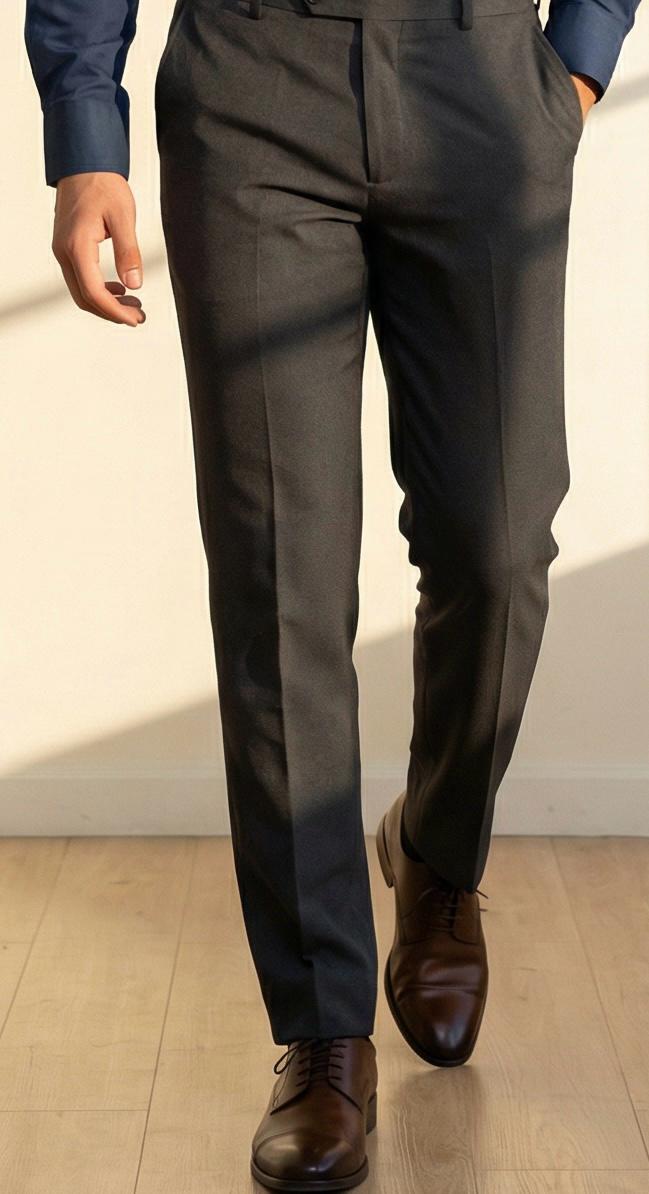 Navy Blue & Black Cotton Premium & Elegant Formal Shirt & Pant For Men