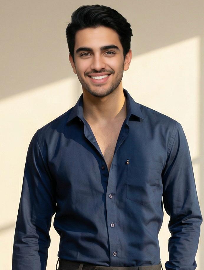 Classic Cotton Formal Shirt Combo – Black & Navy Blue (Pack of 2)