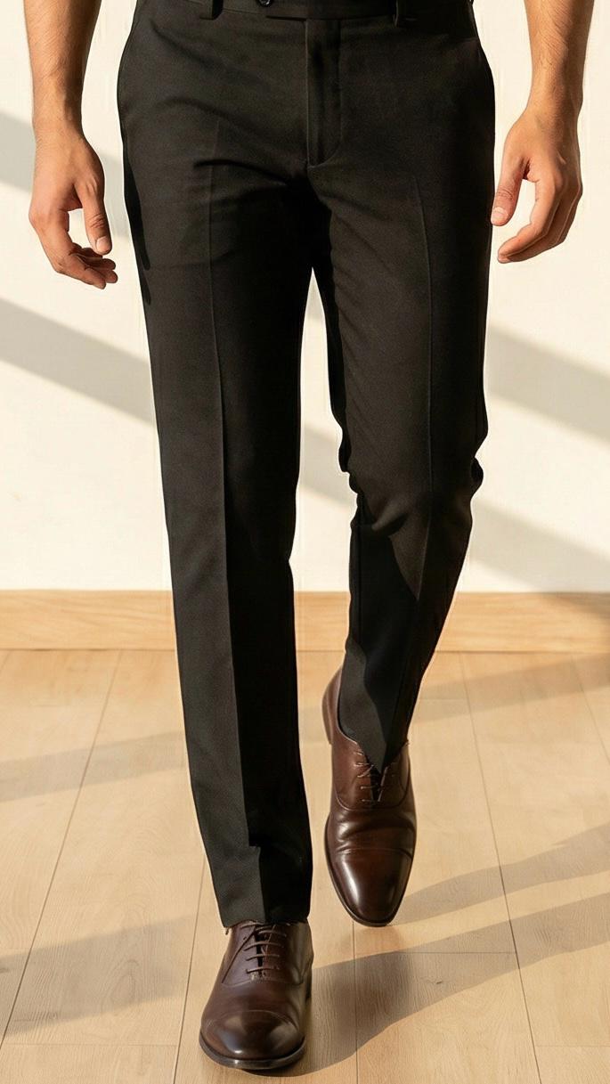 Olive & Black Cotton Premium & Elegant Formal Shirt & Pant For Men