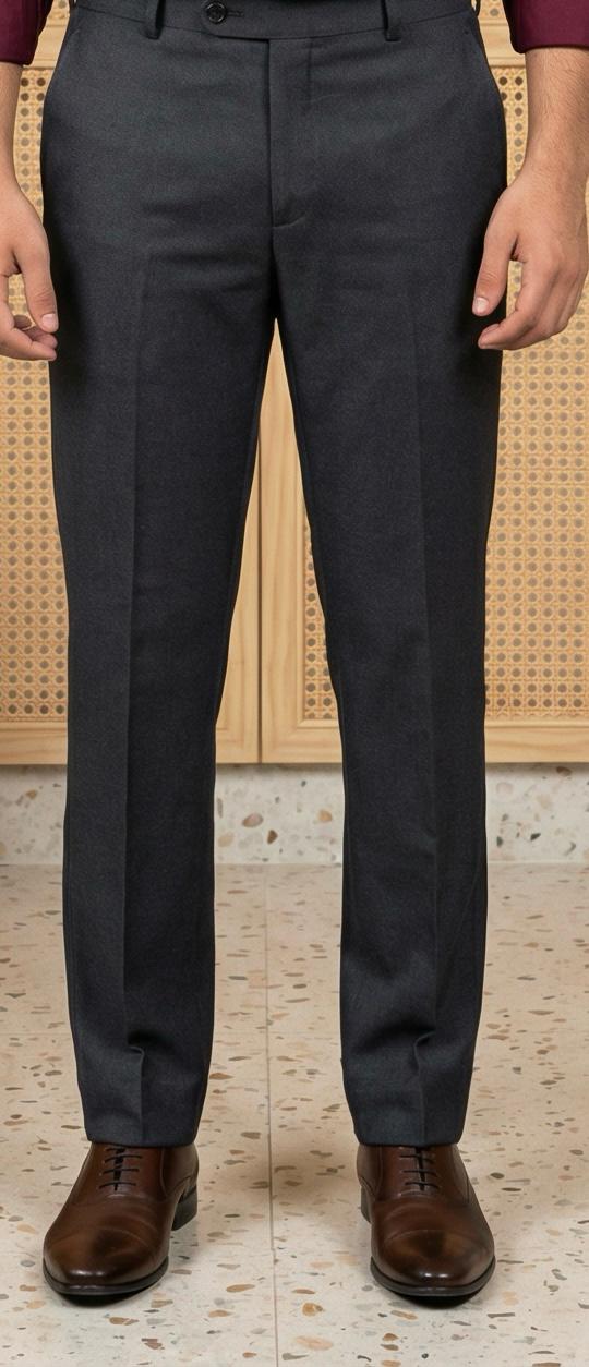 Maroon & Black Cotton Premium & Elegant Formal Shirt & Pant For Men