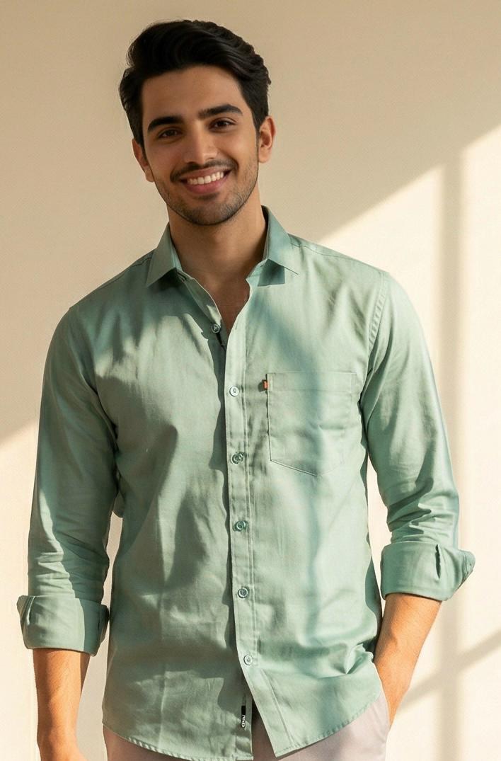 Premium Cotton Formal Shirt Combo – Lavender & Mint Green (Pack of 2)