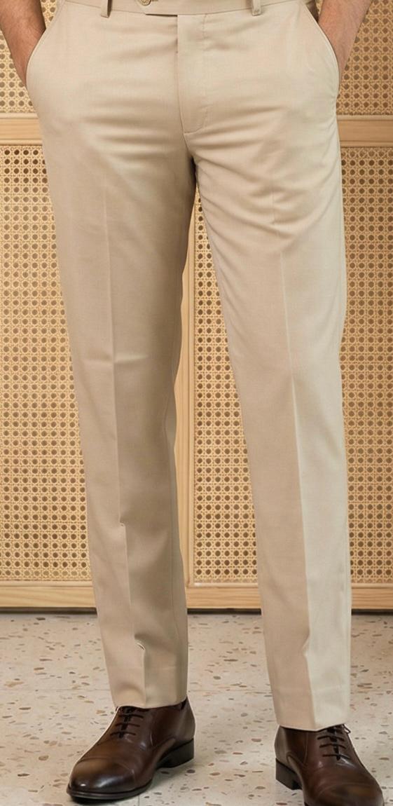 Maroon & Beige Cotton Premium & Elegant Formal Shirt & Pant For Men