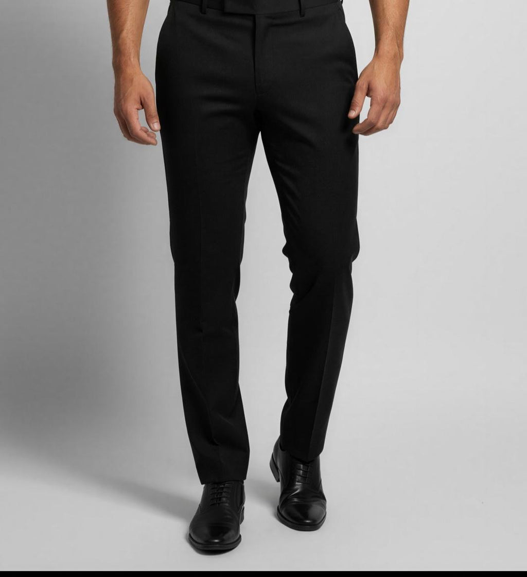 Premium Formal Combo – Plain Beige Shirt with Black Formal Pant