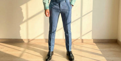 Mint Shirt & Blue Cotton Premium & Elegant Formal Shirt & Pant For Men