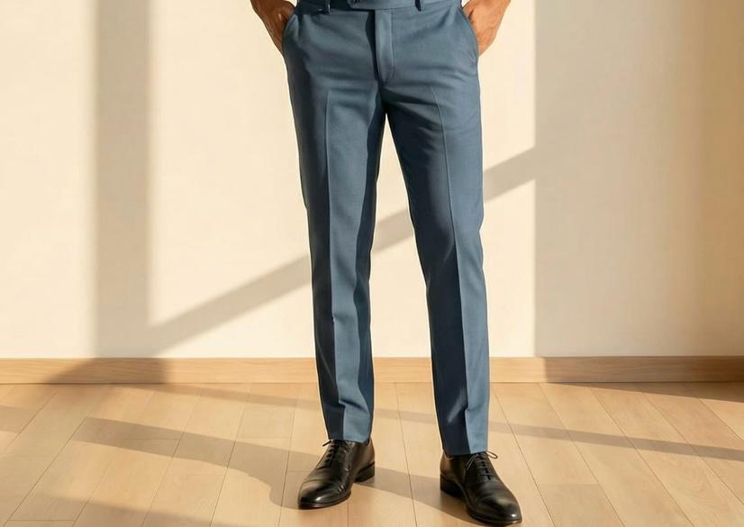 White Cotton Shirt & Blue Cotton Premium & Elegant Formal Shirt & Pant For Men