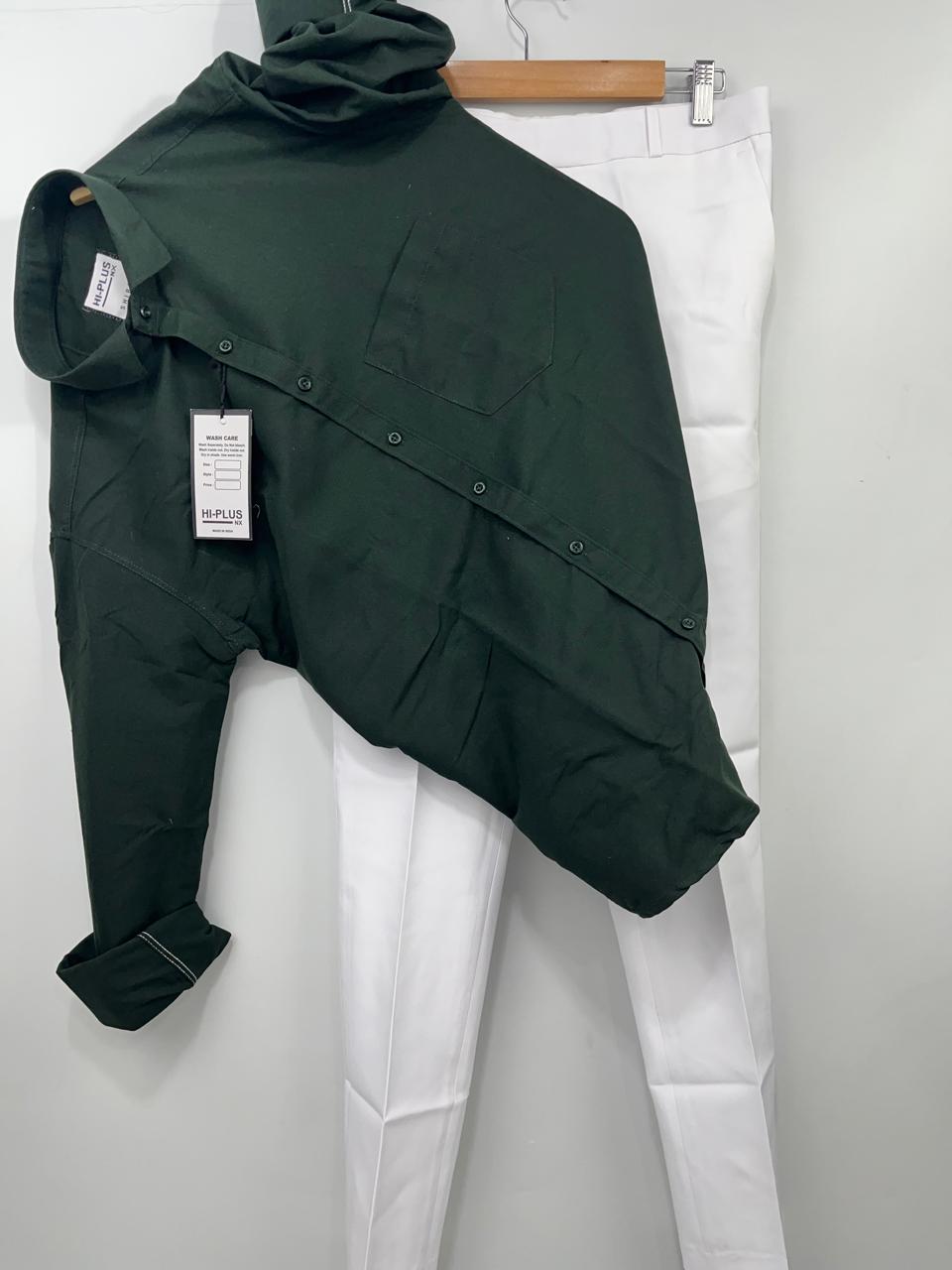 Combo Of Green Shirt And White Pant